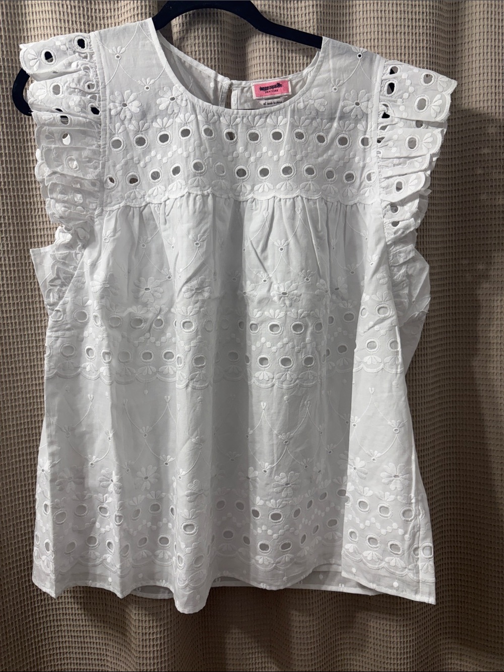 kate spade White Eyelet Embroidered Top